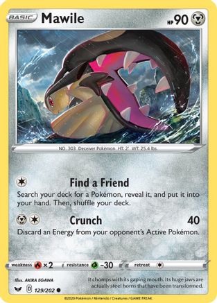 SWSH01 Sword & Shield Base Set  129/202 Mawile  - Reverse Holofoil - Common