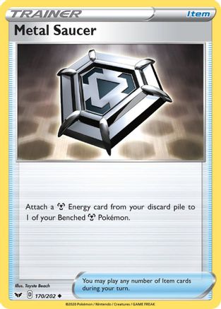 SWSH01 Sword & Shield Base Set  170/202 Metal Saucer  - Reverse Holofoil - Uncommon