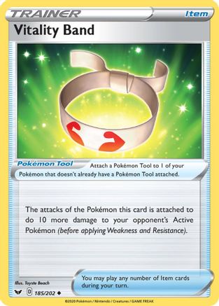 SWSH01 Sword & Shield Base Set  185/202 Vitality Band  - Uncommon