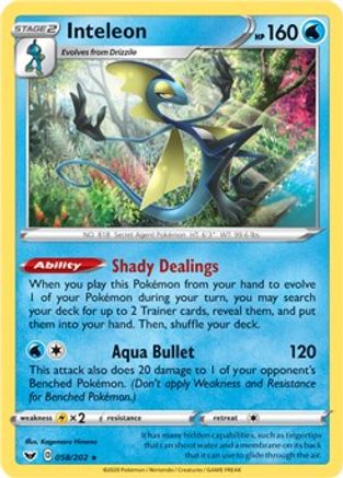 Deck Exclusives  058/202 Inteleon  - Rare