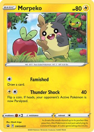 SWSH Sword & Shield Promo Cards  SWSH031 Morpeko  - Holofoil - Promo