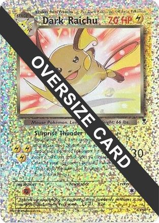 Jumbo Cards /S4 Dark Raichu - S3/S4 (Box Topper)  - Reverse Holofoil - Promo