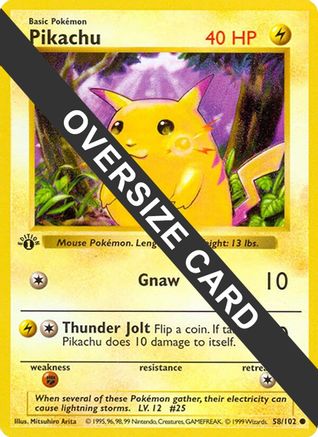 Jumbo Cards /102 Pikachu - 58/102  - Promo