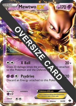 Jumbo Cards /99 Mewtwo EX - 54/99  - Holofoil - Promo