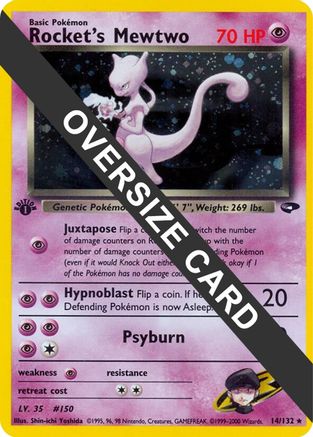Jumbo Cards /132 Rocket's Mewtwo - 14/132  - Holofoil - Promo