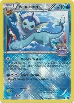 League & Championship Cards /108 Vaporeon - 25/108 (State Championships)  - Reverse Holofoil - Promo