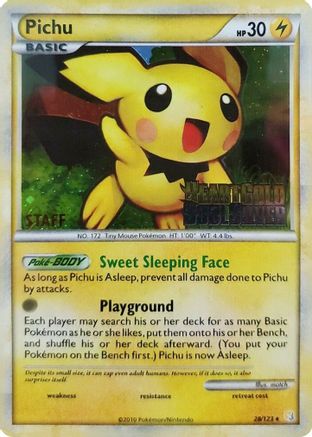 Nintendo Promos /123 Pichu - 28/123 (Prerelease) [Staff]  - Holofoil - Promo