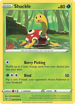 SWSH02 Rebel Clash  005/192 Shuckle  - Uncommon