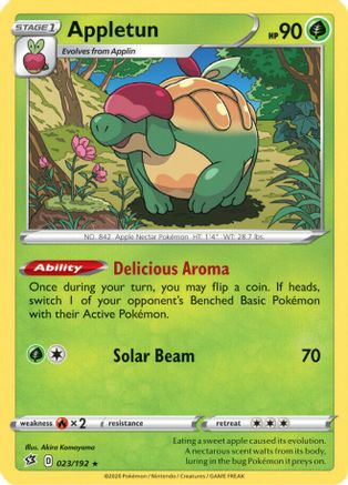 SWSH02 Rebel Clash  023/192 Appletun  - Holofoil - Holo Rare