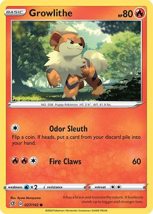 SWSH02 Rebel Clash  027/192 Growlithe  - Common