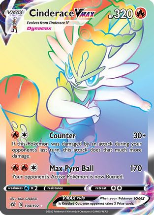 SWSH02 Rebel Clash  194/192 Cinderace VMAX (Secret)  - Holofoil - Secret Rare