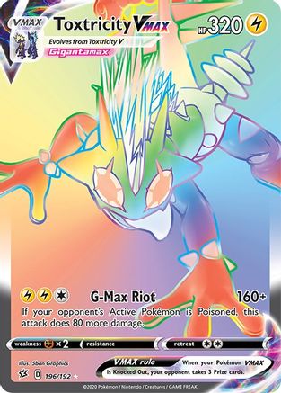 SWSH02 Rebel Clash  196/192 Toxtricity VMAX (Secret)  - Holofoil - Secret Rare