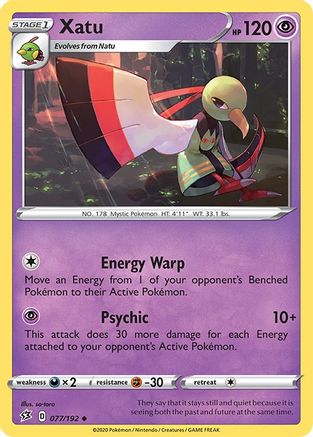 SWSH02 Rebel Clash  077/192 Xatu  - Reverse Holofoil - Uncommon