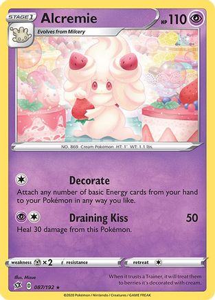 SWSH02 Rebel Clash  087/192 Alcremie  - Rare