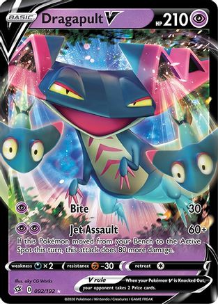 SWSH02 Rebel Clash  092/192 Dragapult V  - Holofoil - Ultra Rare