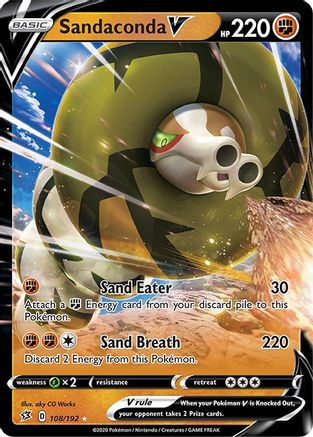 SWSH02 Rebel Clash  108/192 Sandaconda V  - Holofoil - Ultra Rare