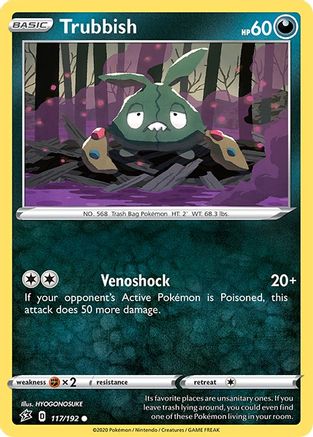 SWSH02 Rebel Clash  117/192 Trubbish  - Reverse Holofoil - Common