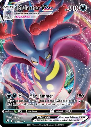 SWSH02 Rebel Clash  122/192 Malamar VMAX  - Holofoil - Ultra Rare