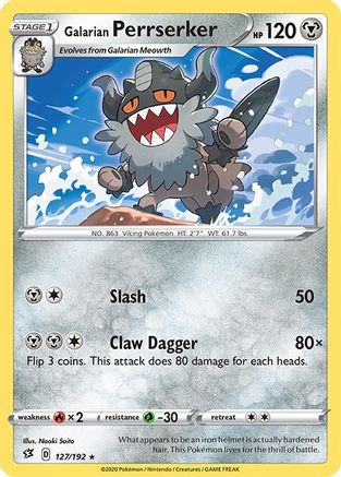 SWSH02 Rebel Clash  127/192 Galarian Perrserker  - Rare