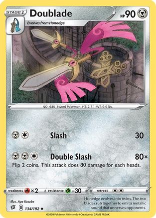 SWSH02 Rebel Clash  134/192 Doublade  - Uncommon