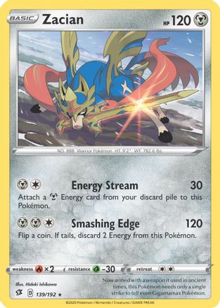 Deck Exclusives  139/192 Zacian  - Holofoil - Holo Rare