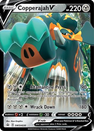 SWSH Sword & Shield Promo Cards  SWSH030 Copperajah V  - Holofoil - Promo