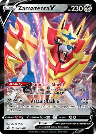 SWSH Sword & Shield Promo Cards  SWSH019 Zamazenta V  - Holofoil - Promo