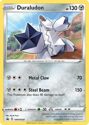 SWSH Sword & Shield Promo Cards  SWSH028 Duraludon  - Holofoil - Promo