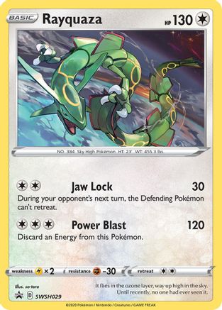 SWSH Sword & Shield Promo Cards  SWSH029 Rayquaza  - Holofoil - Promo