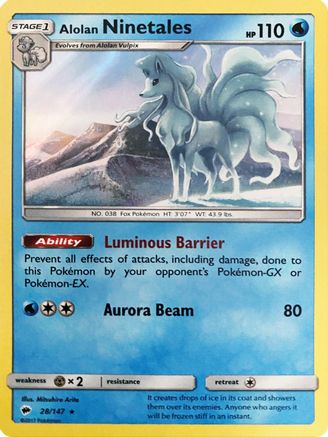 Miscellaneous Cards & Products  028/147 Alolan Ninetales  - Holofoil - Holo Rare
