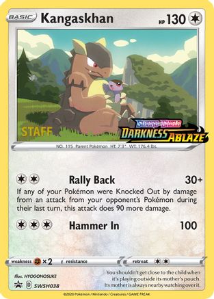SWSH Sword & Shield Promo Cards  Kangaskhan - SWSH038 (Prerelease) [Staff]  - Holofoil - Promo