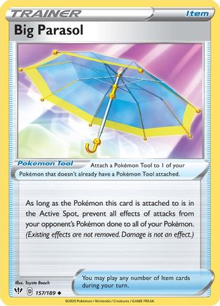 SWSH03 Darkness Ablaze  157/189 Big Parasol  - Uncommon