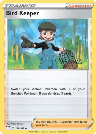 SWSH03 Darkness Ablaze  159/189 Bird Keeper  - Uncommon