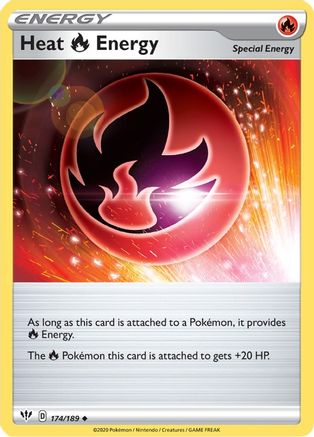 SWSH03 Darkness Ablaze  174/189 Heat R Energy  - Uncommon