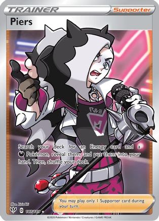 SWSH03 Darkness Ablaze  187/189 Piers (Full Art)  - Holofoil - Ultra Rare
