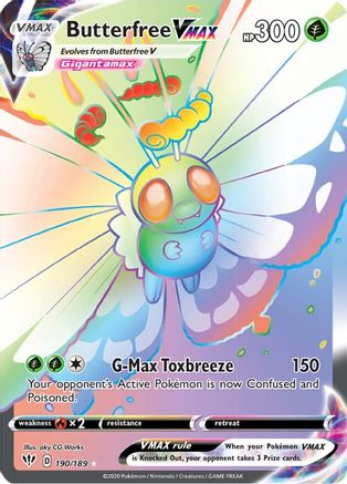 SWSH03 Darkness Ablaze  190/189 Butterfree VMAX (Secret)  - Holofoil - Secret Rare