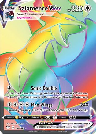 SWSH03 Darkness Ablaze  194/189 Salamence VMAX (Secret)  - Holofoil - Secret Rare