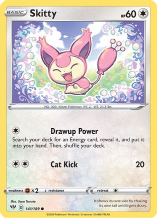 SWSH03 Darkness Ablaze  141/189 Skitty  - Common
