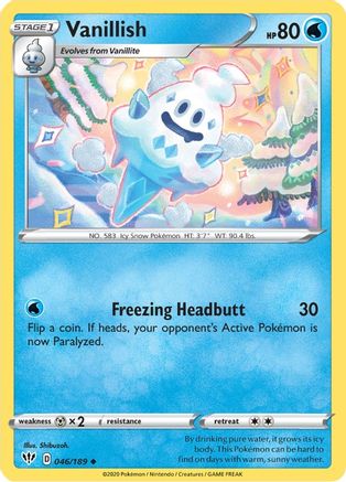 SWSH03 Darkness Ablaze  046/189 Vanillish  - Reverse Holofoil - Uncommon