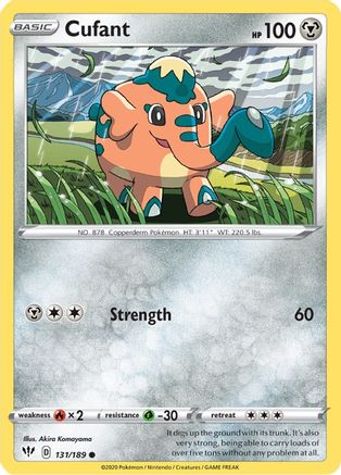 SWSH03 Darkness Ablaze  131/189 Cufant  - Reverse Holofoil - Common