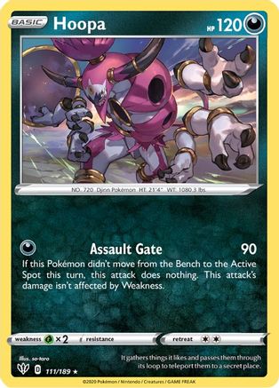 SWSH03 Darkness Ablaze  111/189 Hoopa  - Holofoil - Holo Rare