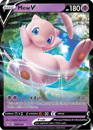 SWSH03 Darkness Ablaze  069/189 Mew V  - Holofoil - Ultra Rare