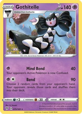 SWSH03 Darkness Ablaze  075/189 Gothitelle  - Reverse Holofoil - Rare
