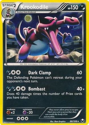 Blister Exclusives /108 Krookodile - 66/108 (Cosmos Holo)  - Holofoil - Promo