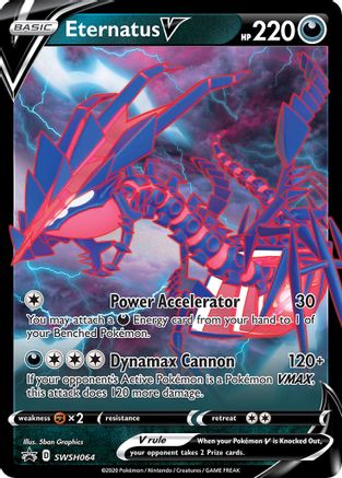 SWSH Sword & Shield Promo Cards  SWSH064 Eternatus V  - Holofoil - Promo
