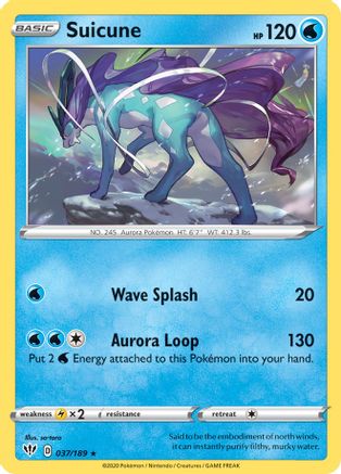 Deck Exclusives  037/189 Suicune  - Rare