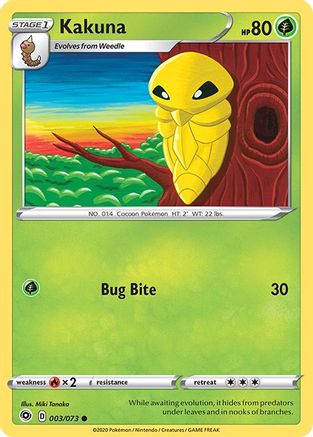 Champions Path  003/73 Kakuna  - Reverse Holofoil - Common