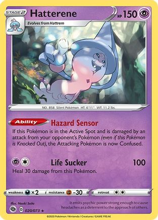 Champions Path  020/73 Hatterene  - Holofoil - Holo Rare