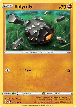 Champions Path  031/73 Rolycoly  - Common