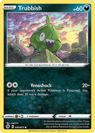 Champions Path  043/73 Trubbish  - Reverse Holofoil - Common